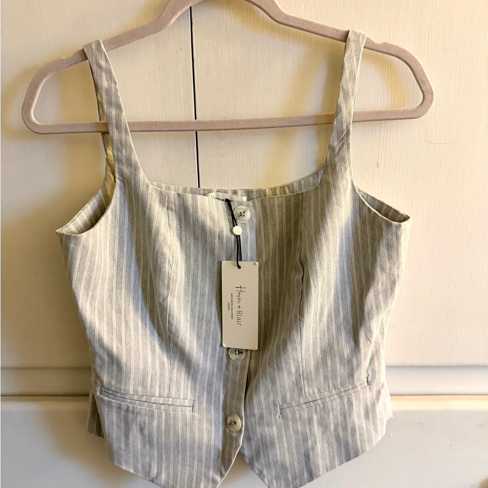 Marshalls Gray Striped Tank Top